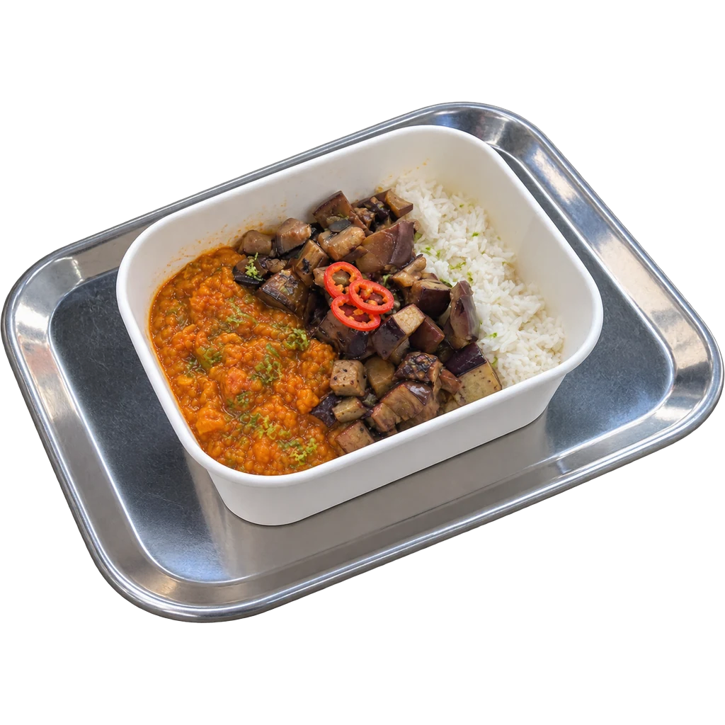 Aubergine & Dahl curry